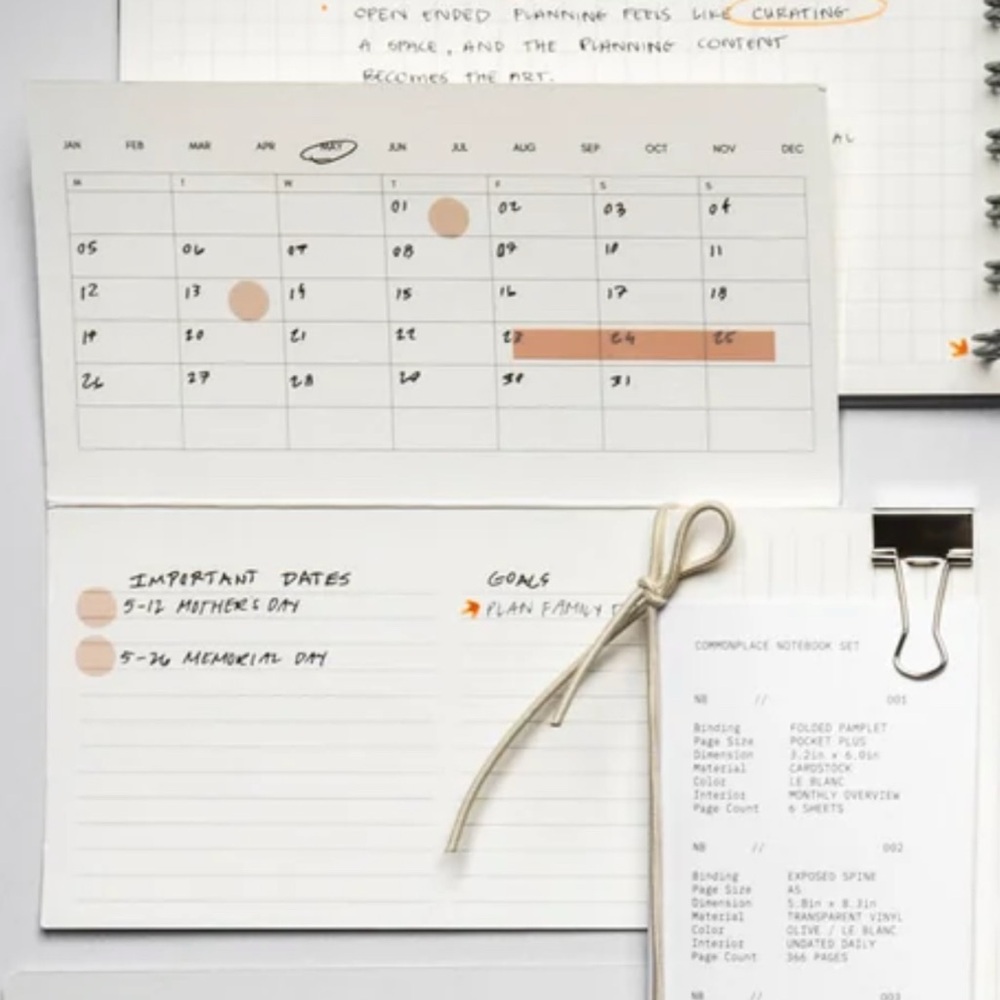 Folded Planner- Monthly Overview